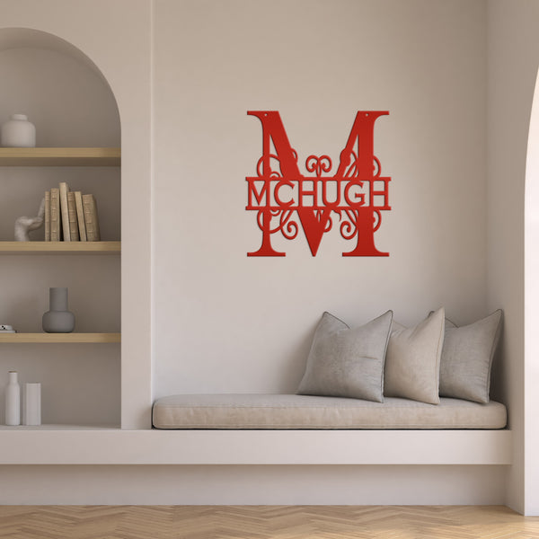 Custom Name Sign, Personalized Wedding Gift, Monogram With Name Sign