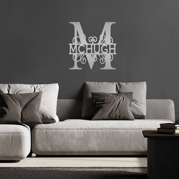 Custom Name Sign, Personalized Wedding Gift, Monogram With Name Sign