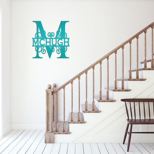 Custom Name Sign, Personalized Wedding Gift, Monogram With Name Sign