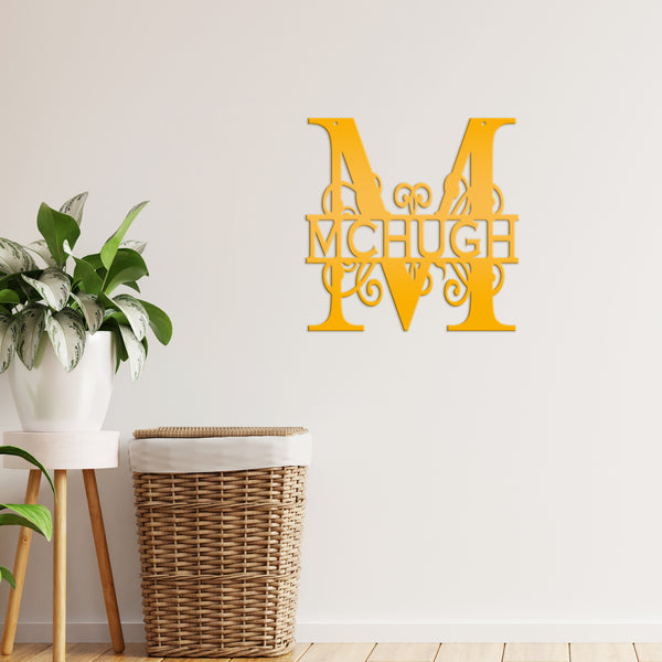 Custom Name Sign, Personalized Wedding Gift, Monogram With Name Sign