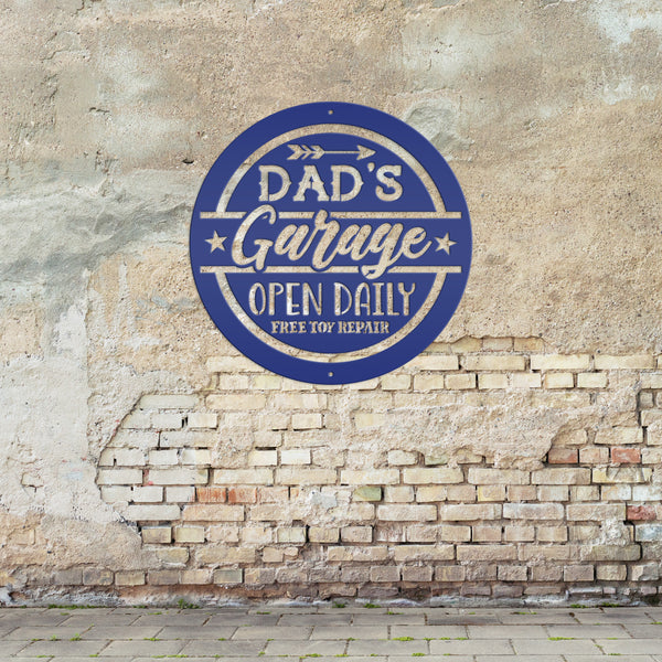 Garage Sign for Dad, Garage Wall Art,  Shop, Garage Signs , Father's Day Gift Idea, Dad's Workshop Sign, Metal Signs for Dad's Shop
