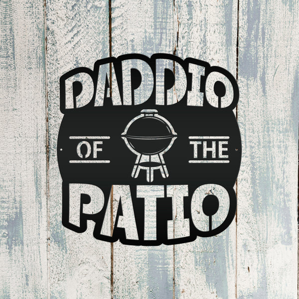 Dad Patio Sign, Grill BBQ Patio Wall Decor & Art, Backyard Patio Decor, Fathers Day Gift, Unique for Dad, Dads Patio Sign