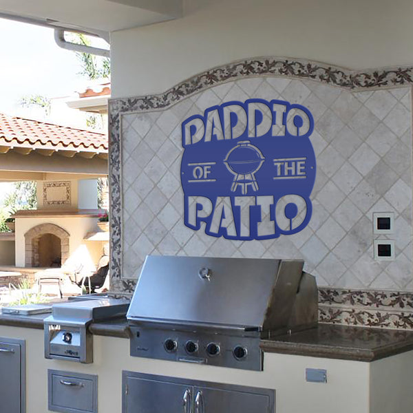 Dad Patio Sign, Grill BBQ Patio Wall Decor & Art, Backyard Patio Decor, Fathers Day Gift, Unique for Dad, Dads Patio Sign