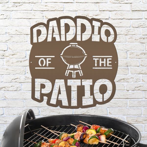 Dad Patio Sign, Grill BBQ Patio Wall Decor & Art, Backyard Patio Decor, Fathers Day Gift, Unique for Dad, Dads Patio Sign