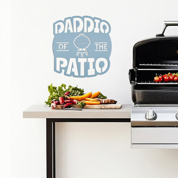 Dad Patio Sign, Grill BBQ Patio Wall Decor & Art, Backyard Patio Decor, Fathers Day Gift, Unique for Dad, Dads Patio Sign