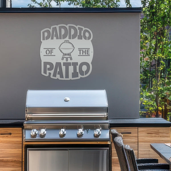 Dad Patio Sign, Grill BBQ Patio Wall Decor & Art, Backyard Patio Decor, Fathers Day Gift, Unique for Dad, Dads Patio Sign