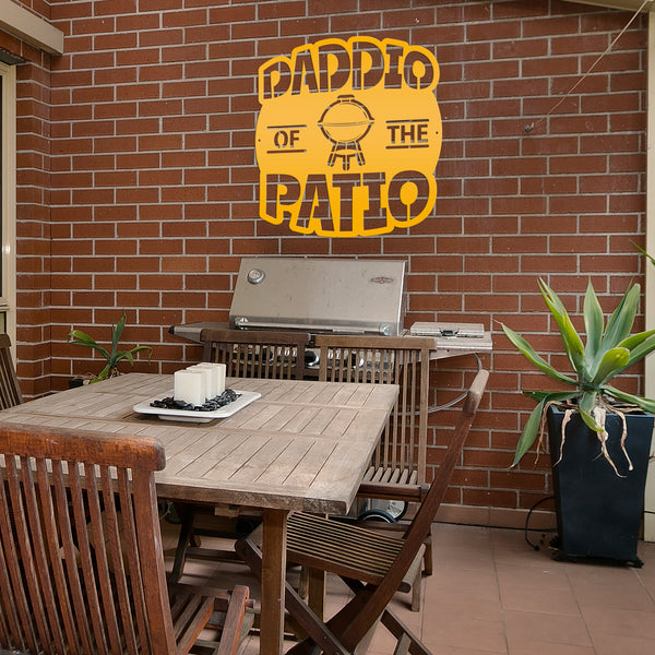 Dad Patio Sign, Grill BBQ Patio Wall Decor & Art, Backyard Patio Decor, Fathers Day Gift, Unique for Dad, Dads Patio Sign