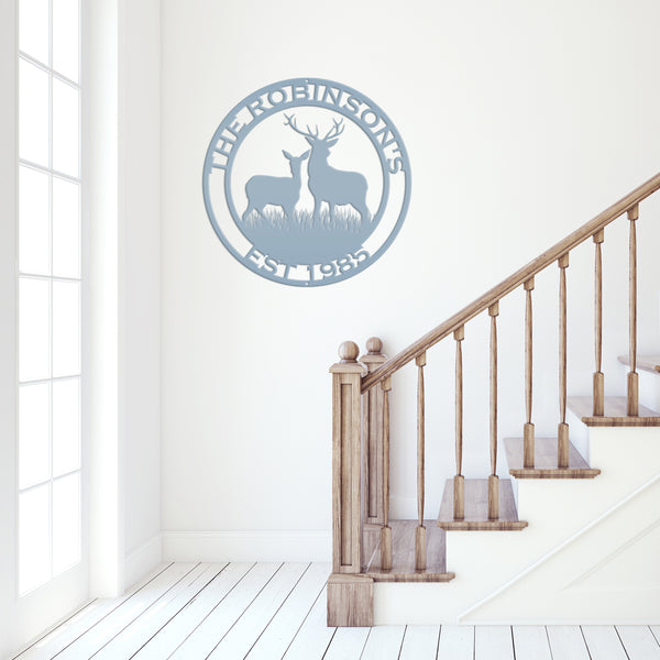 Personalized Deer Scene Metal Sign, Deer Hunter Gift Metal Sign, Hunting Sign for Garage, Hunters Gift. Gift for Hunters, Father's Day Gift