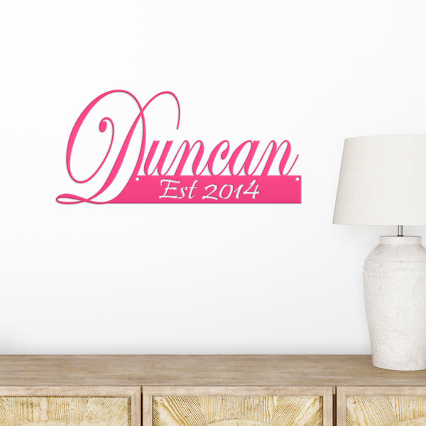 Last Name Metal Sign, Metal Decor Wall Art, Wedding Gift, Housewarming Gift, Name Metal Sign, Name Signs Home Decor, Name Wall Hanging Signs, Name Foyer Signs