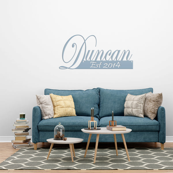 Last Name Metal Sign, Metal Decor Wall Art, Wedding Gift, Housewarming Gift, Name Metal Sign, Name Signs Home Decor, Name Wall Hanging Signs, Name Foyer Signs
