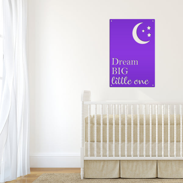 Dream Big Little One Sign, Nursery Wall Decor, Nursery Wall Art Sign, Nursery Words & Sayings