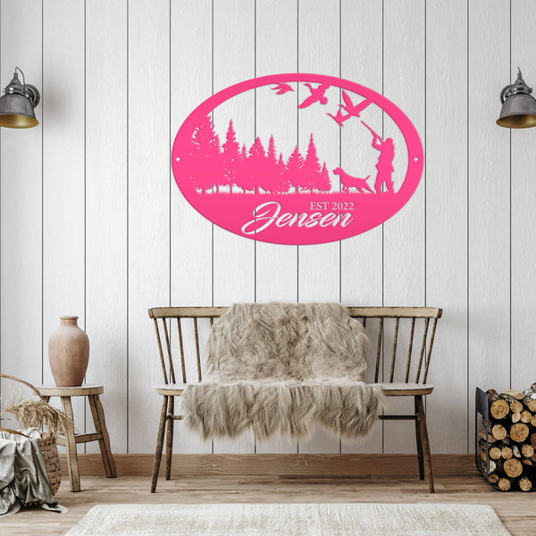 Personalized Duck Hunting Metal Sign, Fathers Day, Duck Hunter Gift, Hunting Gift, Duck Hunting Scene Sign & Decor