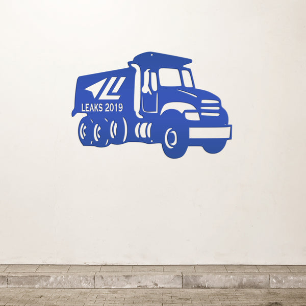 Personalized Dump Truck Metal Sign, Dump Truck Boys Wall Art, Boys Bedroom Decor, Truck Themed Bedroom, Boys Bedroom Truck Wall Decor, Truck Wall Decor