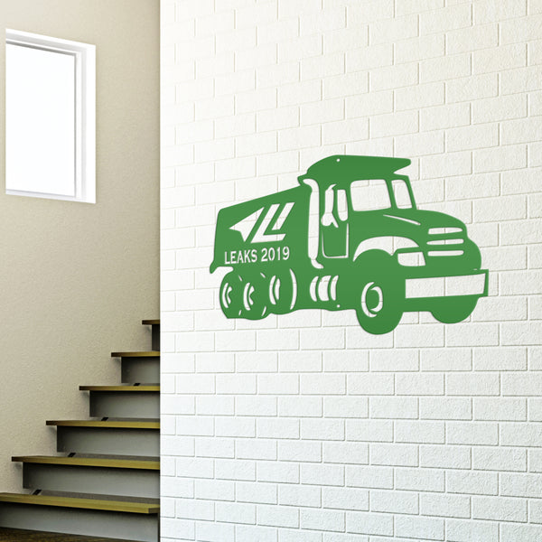 Personalized Dump Truck Metal Sign, Dump Truck Boys Wall Art, Boys Bedroom Decor, Truck Themed Bedroom, Boys Bedroom Truck Wall Decor, Truck Wall Decor