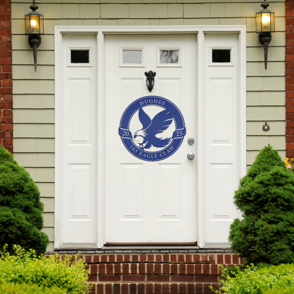 personalized bald eagle metal sign 