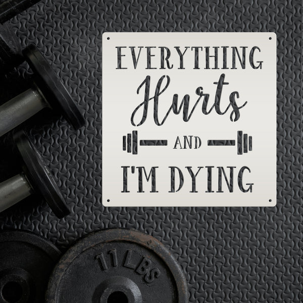 Everything Hurts Funny Gym Sign Wall Decor Sign Man Cave Sign-Home Gym Wall Decor-Gym Wall Art-Funny Gym Wall Decor