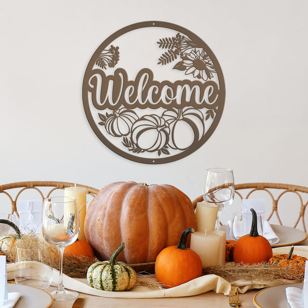 Fall Welcome Sign Front Door, Welcome Fall Sign Decor, Welcome Pumpkin Decor, Pumpkin Welcome Sign Door Hanger, Fall Pumpkin Entryway Decor, Fall Pumpkin Wreath Decor