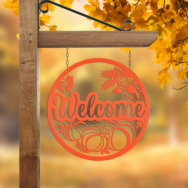 Fall Welcome Sign Front Door, Welcome Fall Sign Decor, Welcome Pumpkin Decor, Pumpkin Welcome Sign Door Hanger, Fall Pumpkin Entryway Decor, Fall Pumpkin Wreath Decor