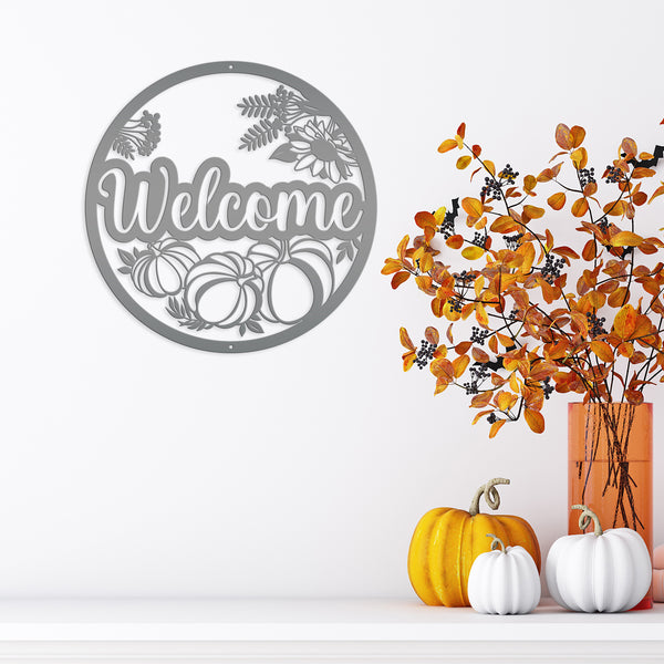 Fall Welcome Sign Front Door, Welcome Fall Sign Decor, Welcome Pumpkin Decor, Pumpkin Welcome Sign Door Hanger, Fall Pumpkin Entryway Decor, Fall Pumpkin Wreath Decor