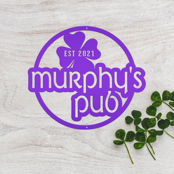 Personalized Pub with Established Date Metal Sign -Pub Wall Decor,  Bar Signs & Wall Art , Home Bar Wall Decor , Custom Bar Sign