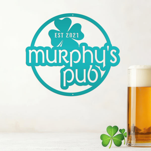 Personalized Pub with Established Date Metal Sign -Pub Wall Decor,  Bar Signs & Wall Art , Home Bar Wall Decor , Custom Bar Sign