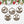 Assorted Family Farm, Cow, Pig, Horse, and Chicken Metal Christmas/Holiday Ornaments