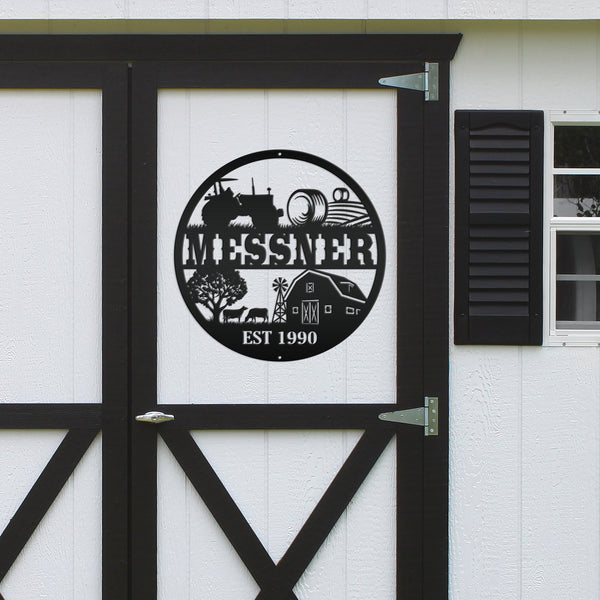 Personalized Farm Scene Sign, Farm Scene Wall Decor, Farm Wall Art, Farmhouse Decor, Gift for Farmer, Fathers Day Gift
