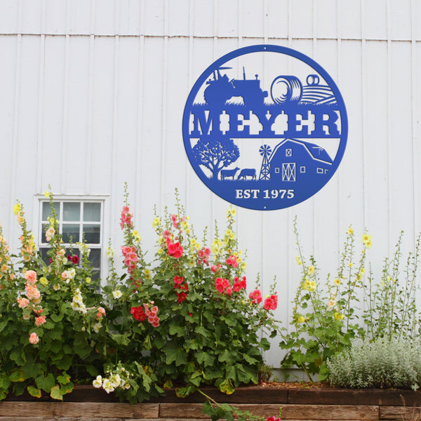 Personalized Farm Scene Sign, Farm Scene Wall Decor, Farm Wall Art, Farmhouse Decor, Gift for Farmer, Fathers Day Gift