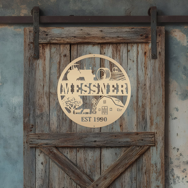 Personalized Farm Scene Sign, Farm Scene Wall Decor, Farm Wall Art, Farmhouse Decor, Gift for Farmer, Fathers Day Gift