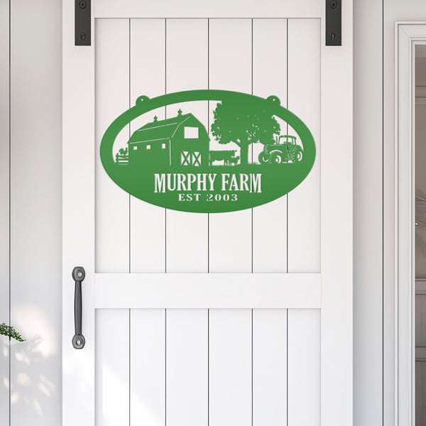 Farm Sign Family Name Metal Sign | Personalized Ranch Panel | Outdoor Address Plaque | Rustic Home Decor | Homestead Gift | Century Farm
