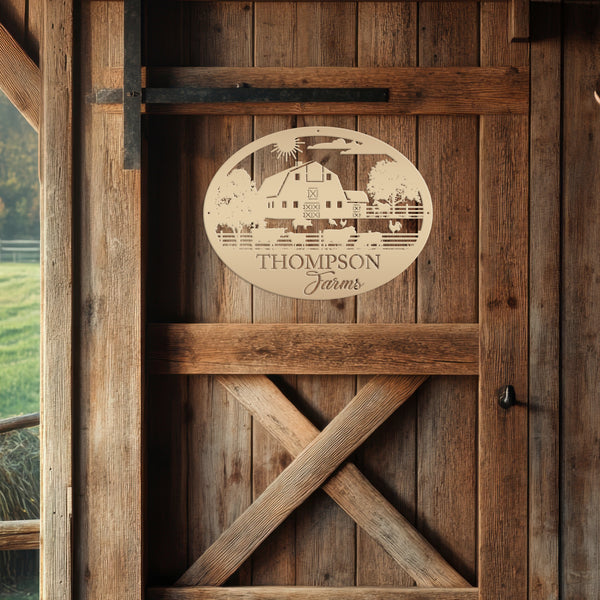Personalized Farm Name and Farm Animals Oval Sign , Farm Wall Decor & Wall Art, Farmhouse Decor , Family Farm Wall Home Decor, Fathers Day, Gift for a Farmer, Farm Lovers