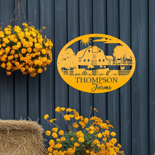 Personalized Farm Name and Farm Animals Oval Sign , Farm Wall Decor & Wall Art, Farmhouse Decor , Family Farm Wall Home Decor, Fathers Day, Gift for a Farmer, Farm Lovers