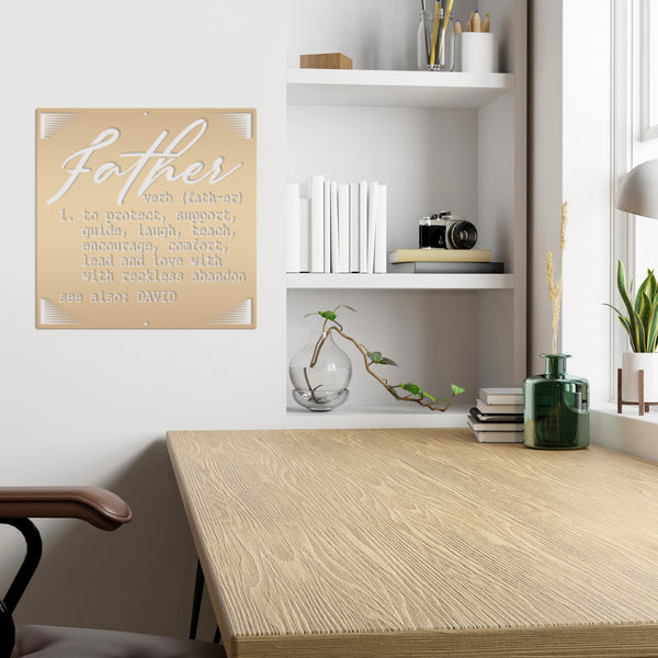 Definition of a Father Custom Metal Sign