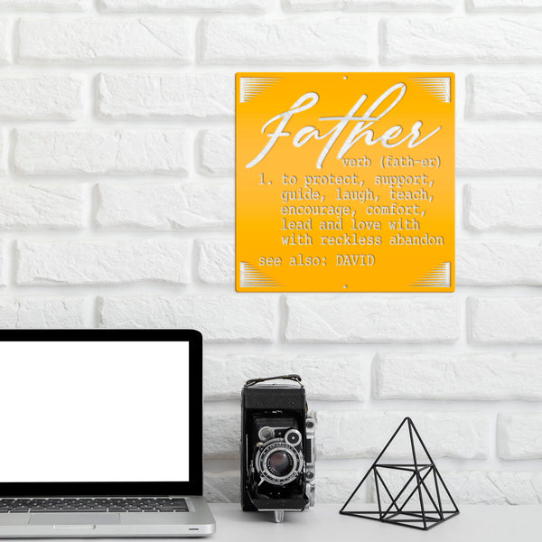 Definition of a Father Custom Metal Sign