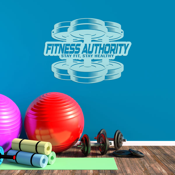 Personalized Gym Name Dumbbell Metal Sign-Fitness Center Wall Decor-Weight Room Wall Art