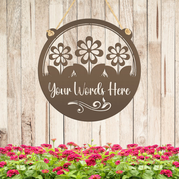 Custom Outside Flower Sign, Personalized Hanging Garden Sign, Mother's Day Gift, Flower Shop Sign, Greenhouse Decor, Florist Business Sign