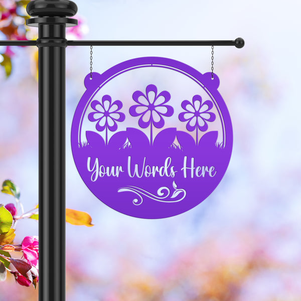 Custom Outside Flower Sign, Personalized Hanging Garden Sign, Mother's Day Gift, Flower Shop Sign, Greenhouse Decor, Florist Business Sign