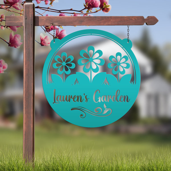 Custom Outside Flower Sign, Personalized Hanging Garden Sign, Mother's Day Gift, Flower Shop Sign, Greenhouse Decor, Florist Business Sign