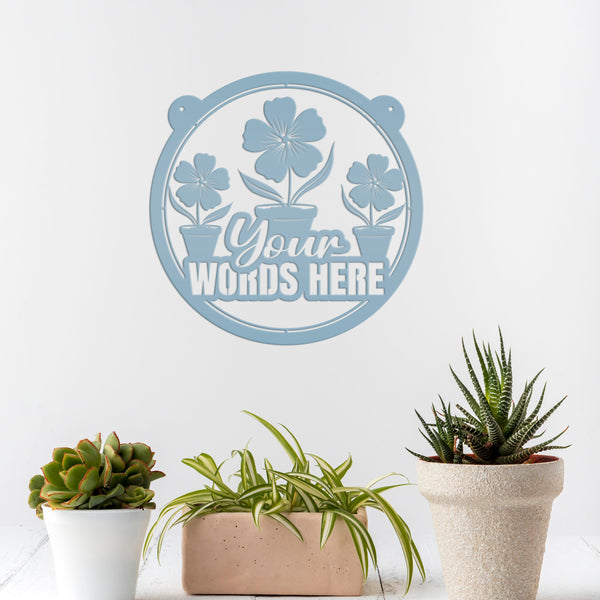 Personalized Flower Garden Metal Sign, Custom Mother's Day Gift, Hanging Garden Sign, Gift for the Gardener, Gift For Mom