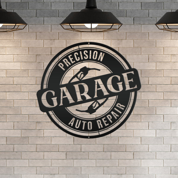 Personalized Garage Metal Sign, Garage Wall Art, Shop Signs & Decor, Gift Ideas for Father's Day, Dad's Mancave Wall Art, Business Sign, Automotive Repair Business Metal Sign