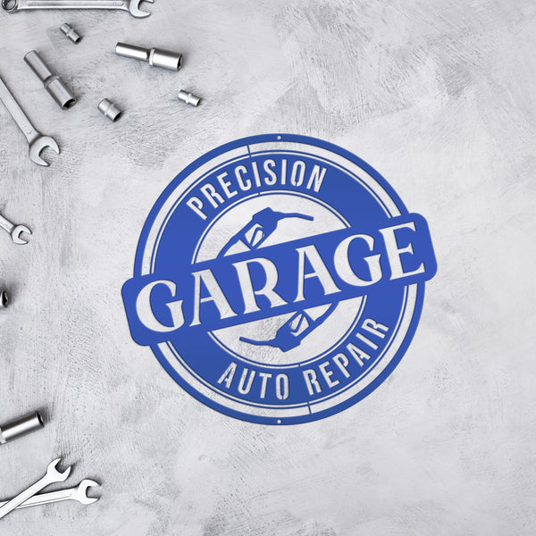 Personalized Garage Metal Sign, Garage Wall Art, Shop Signs & Decor, Gift Ideas for Father's Day, Dad's Mancave Wall Art, Business Sign, Automotive Repair Business Metal Sign