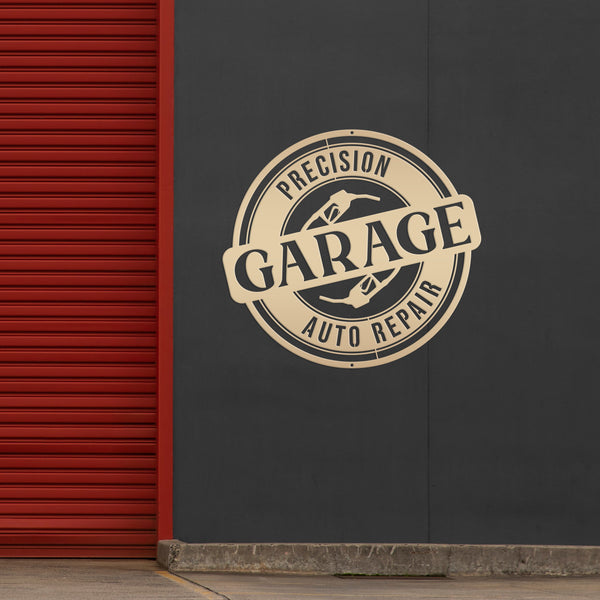 Personalized Garage Metal Sign, Garage Wall Art, Shop Signs & Decor, Gift Ideas for Father's Day, Dad's Mancave Wall Art, Business Sign, Automotive Repair Business Metal Sign