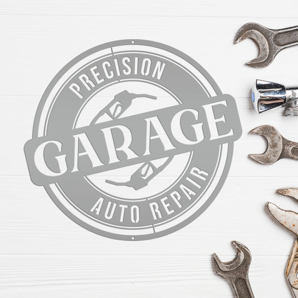 Personalized Garage Metal Sign, Garage Wall Art, Shop Signs & Decor, Gift Ideas for Father's Day, Dad's Mancave Wall Art, Business Sign, Automotive Repair Business Metal Sign