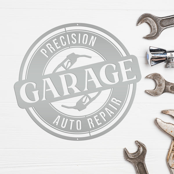 Personalized Garage Metal Sign, Garage Wall Art, Shop Signs & Decor, Gift Ideas for Father's Day, Dad's Mancave Wall Art, Business Sign, Automotive Repair Business Metal Sign