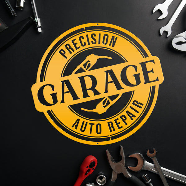 Personalized Garage Metal Sign, Garage Wall Art, Shop Signs & Decor, Gift Ideas for Father's Day, Dad's Mancave Wall Art, Business Sign, Automotive Repair Business Metal Sign