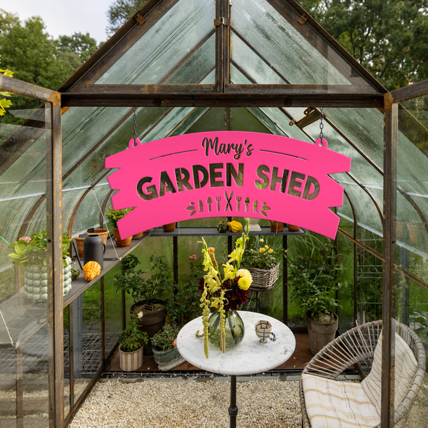Personalized Garden Shed Metal Sign Wall Decor, Garden Shed Wall Ideas, Hanging Garden Sign, Vegetable Garden Wall Sign, Greenhouse Sign & Wall Decor, Gardener's Gift, Mother's Day Gift , Gift for Grandma, Garden Gift Ideas