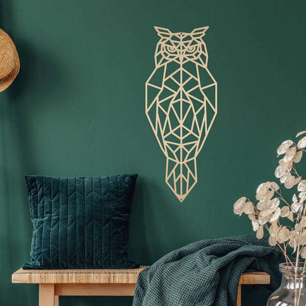 Geometric Art Owl Minimalist Wall Decor-Owl Wall Decor-Wall Art-Owl Theme-Owl Decor