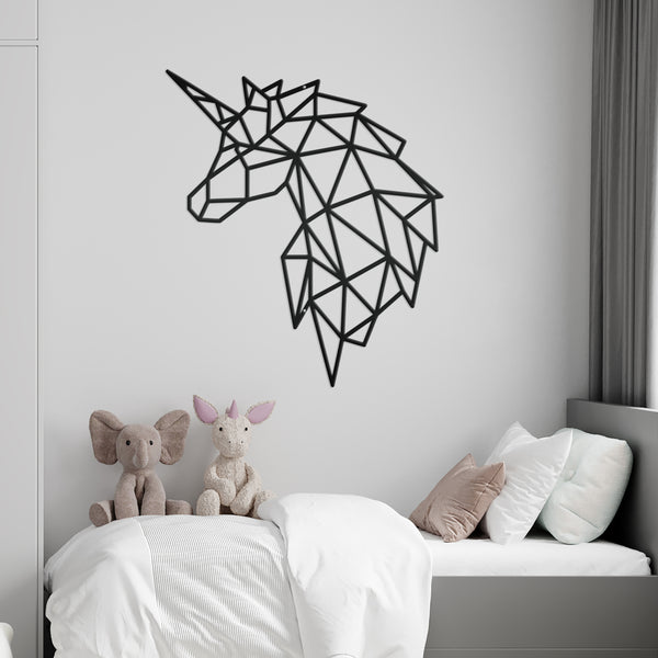 Geometric Art Unicorn Minimalist Wall Decor-Unicorn Wall Art-Wall Decor-Unicorn Art-Unicorn Shaped Decor-Unicorn Bedroom Decor