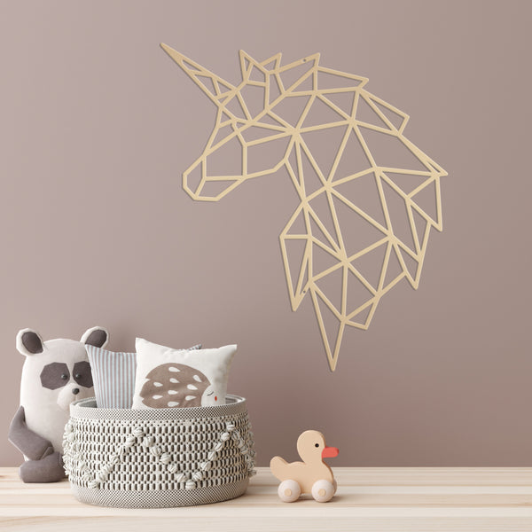 Geometric Art Unicorn Minimalist Wall Decor-Unicorn Wall Art-Wall Decor-Unicorn Art-Unicorn Shaped Decor-Unicorn Bedroom Decor