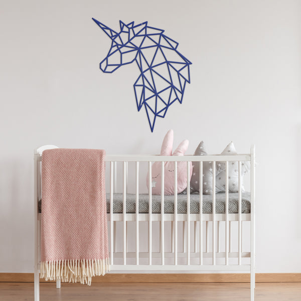 Geometric Art Unicorn Minimalist Wall Decor-Unicorn Wall Art-Wall Decor-Unicorn Art-Unicorn Shaped Decor-Unicorn Bedroom Decor